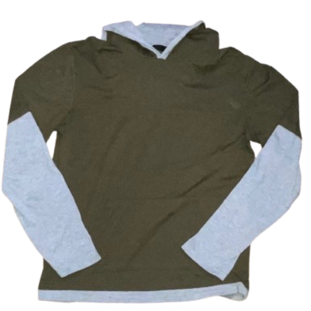 Buckle Military Green & Gray Long Sleeved Hoodie Sz L - Picture 3 of 10